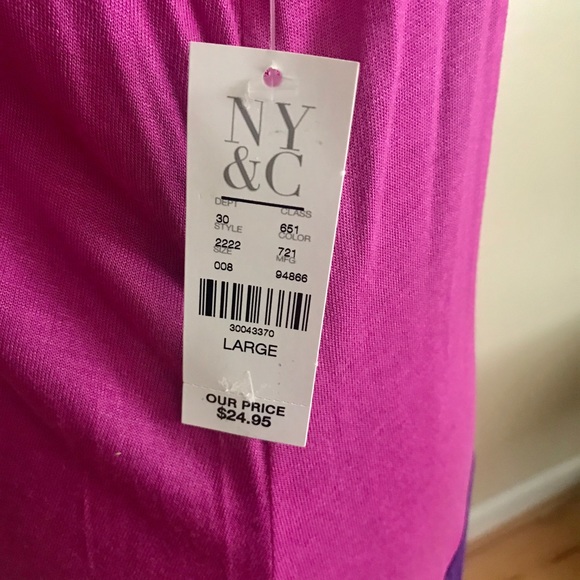 New York & Company Pink and Purple Tunic - Picture 4 of 4